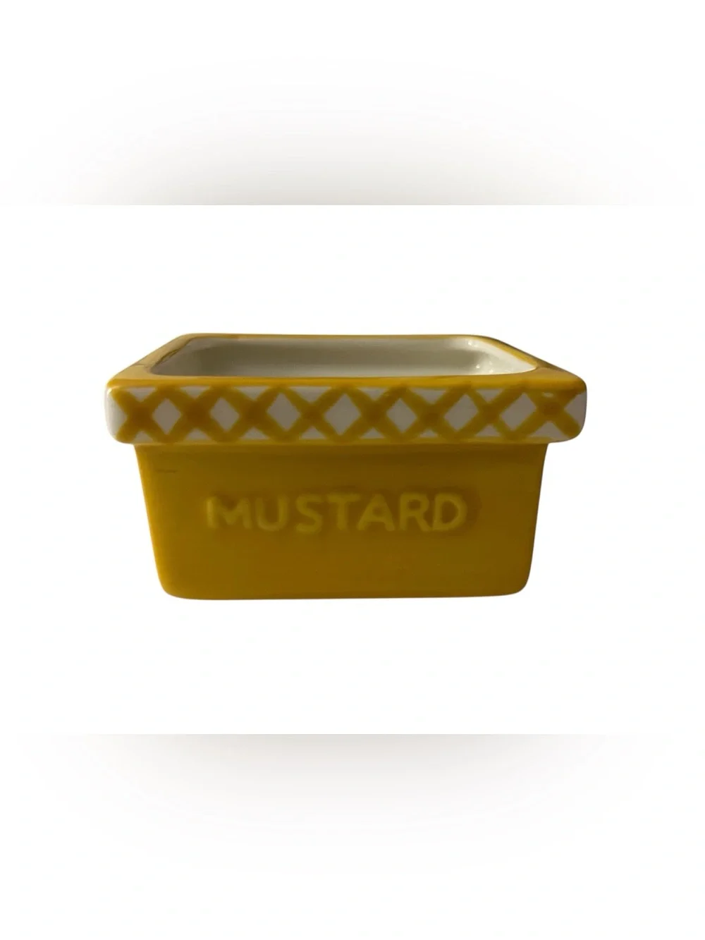 Pier 1 Imports Ceramic Condiment Dish Set - Ketchup, Mustard, Relish
